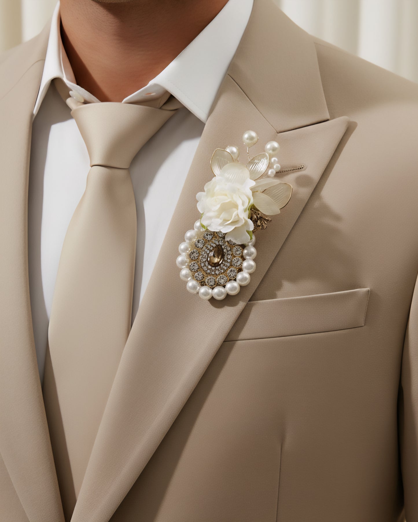 Golden Aura Boutonniere