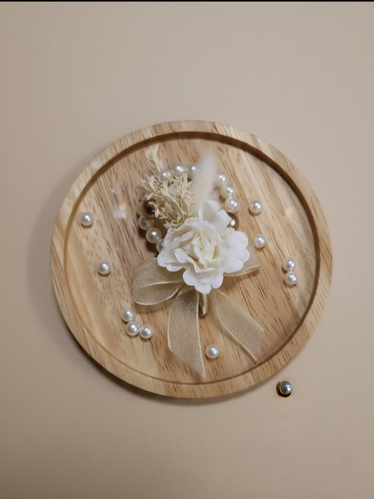 Rustic Pearl Boutonnière
