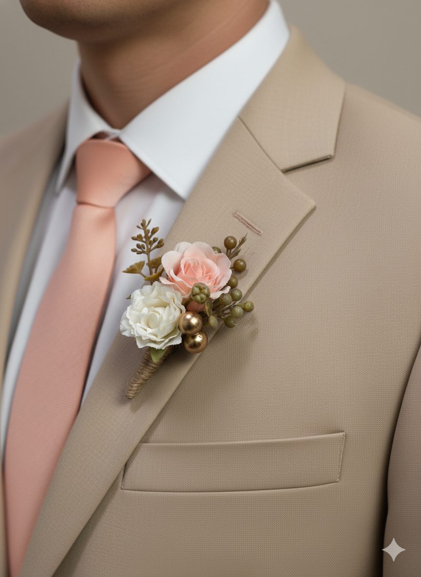 Velvet Dawn Boutonniere