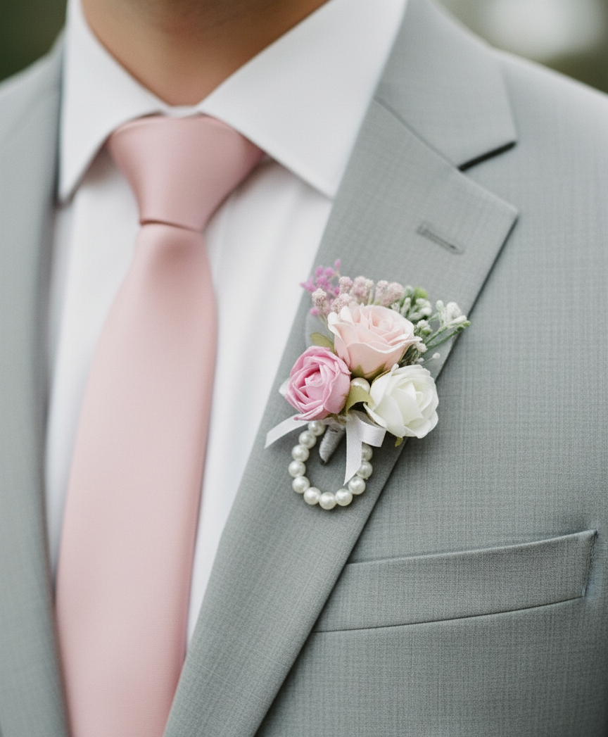 Rosee Charm Boutonnière