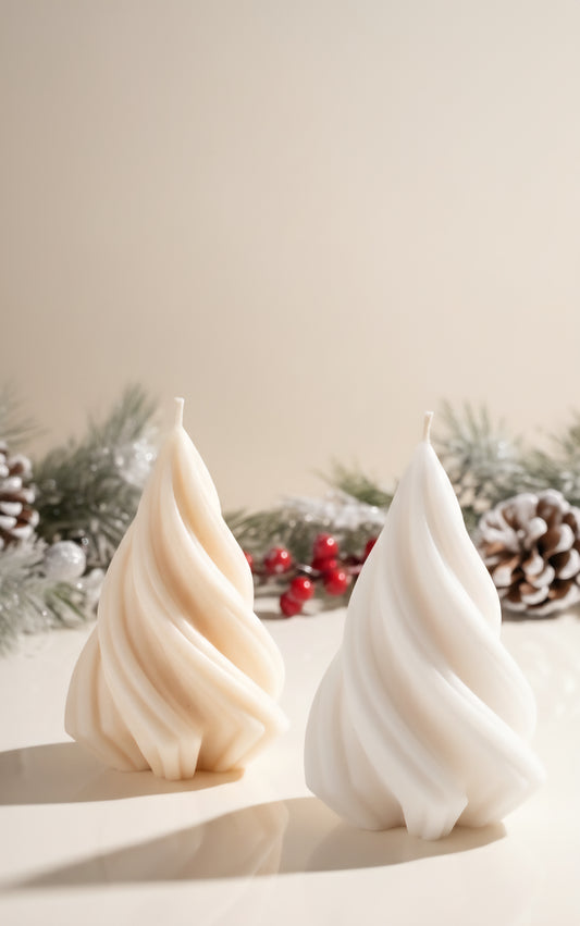 Frosted Twirl scented candle- 1pc